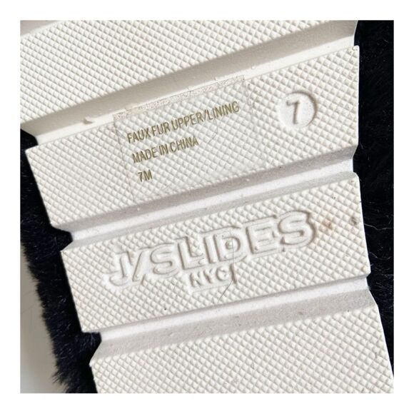 J Slides Scarlett Faux Fur Slippers size 7 - Picture 10 of 10